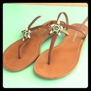 Antonio Melani T strap flats sea turtle Sz 6